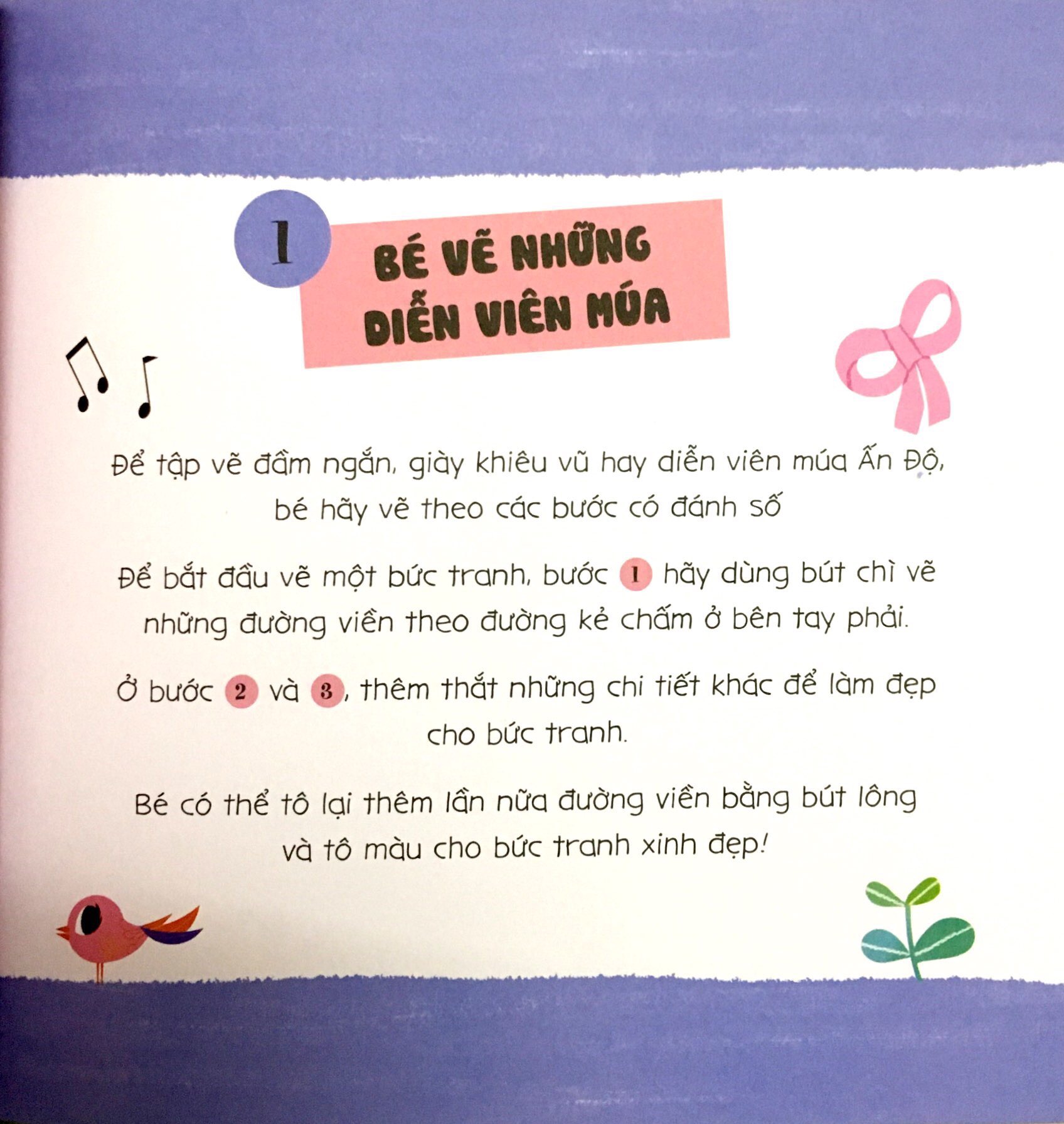 tay khéo tay xinh - bé vẽ diễn viên múa(sách in mực thiên nhiên)