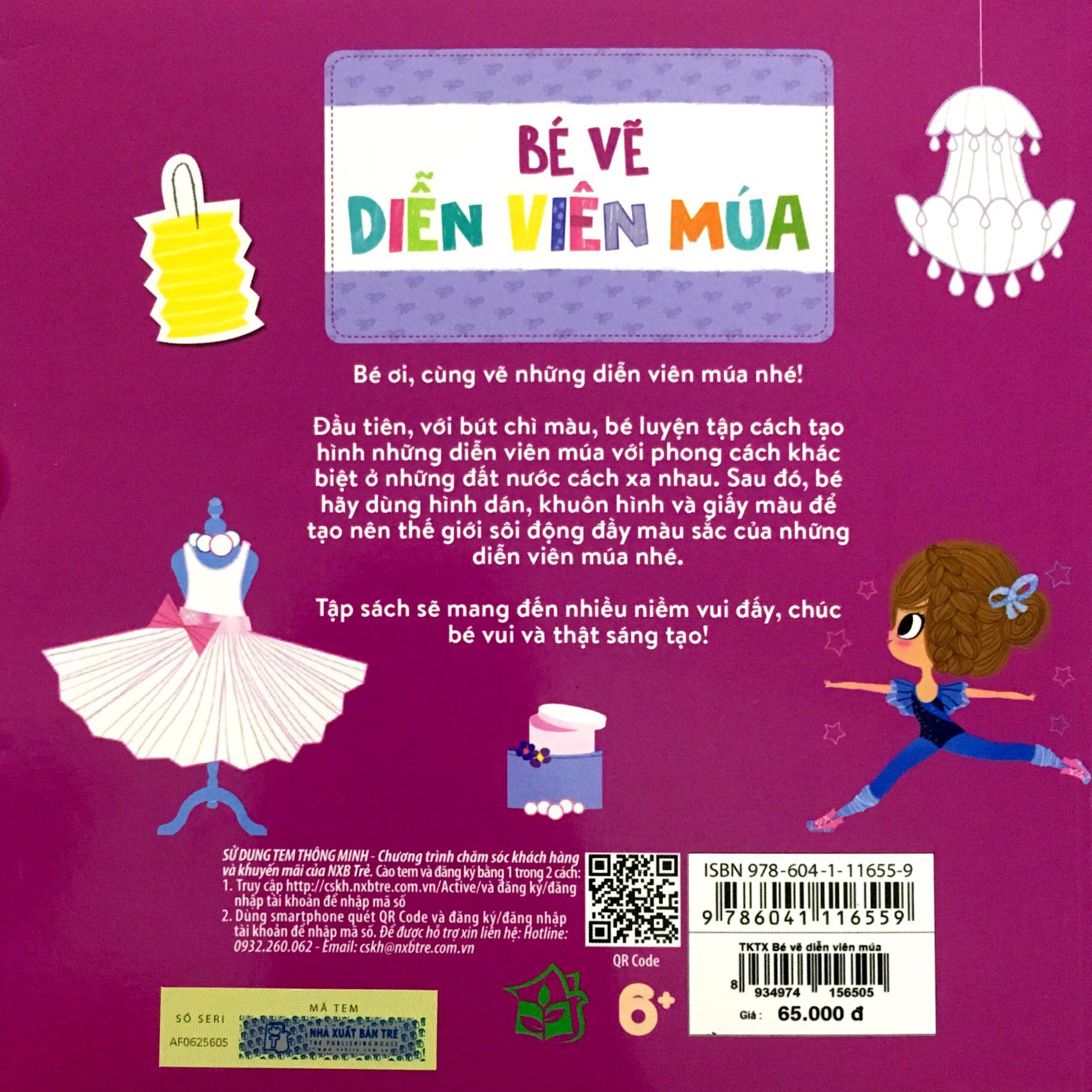 tay khéo tay xinh - bé vẽ diễn viên múa(sách in mực thiên nhiên)