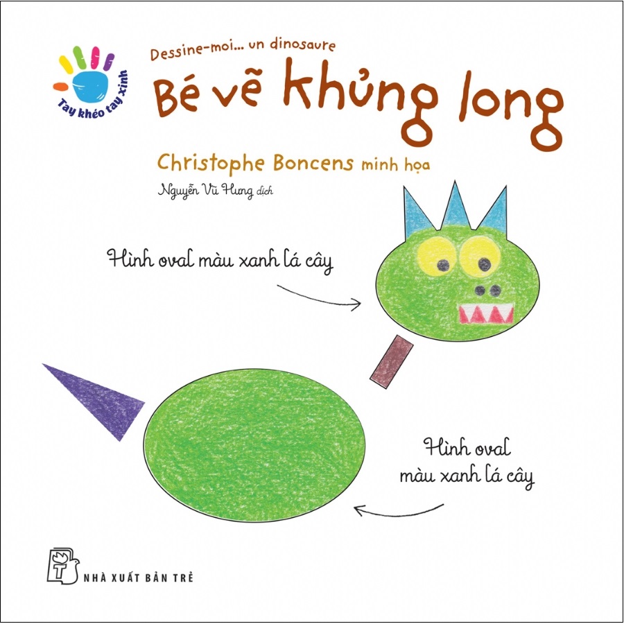 tay khéo tay xinh - bé vẽ khủng long (sách in mực thiên nhiên)