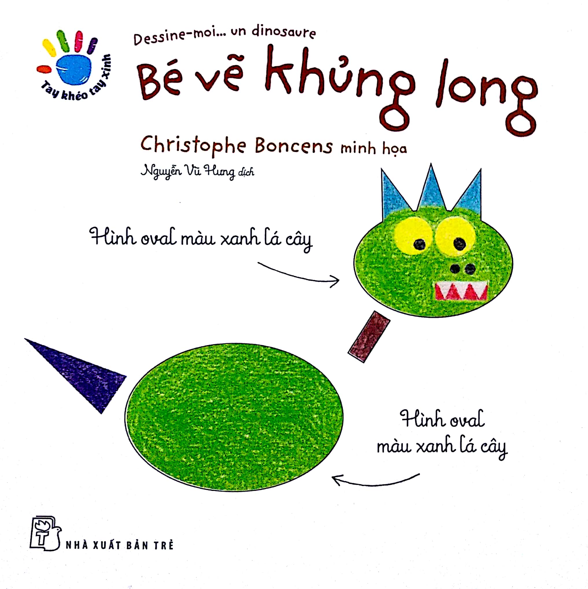 tay khéo tay xinh - bé vẽ khủng long (sách in mực thiên nhiên)