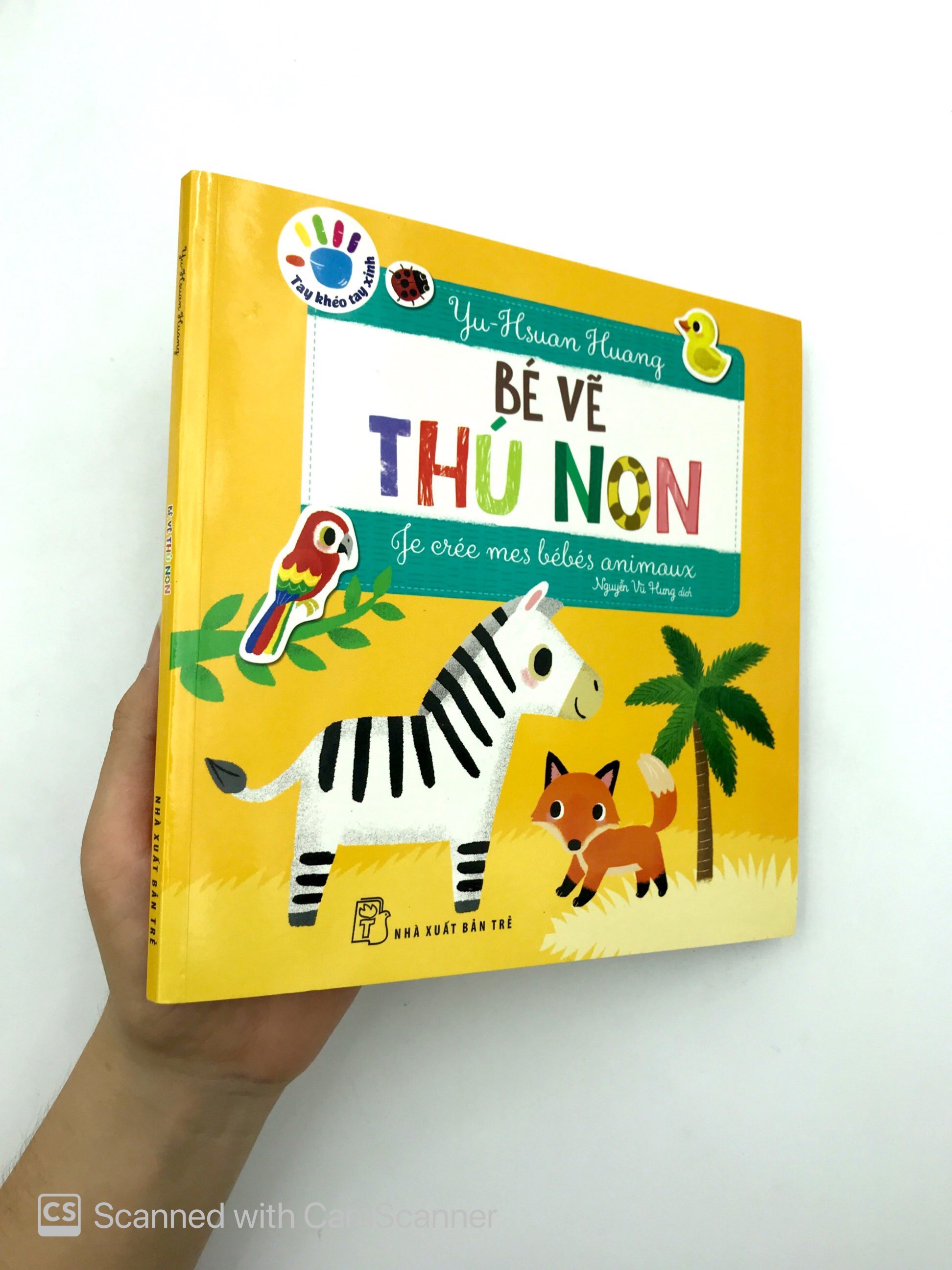 tay khéo tay xinh - bé vẽ thú non (sách in mực thiên nhiên)