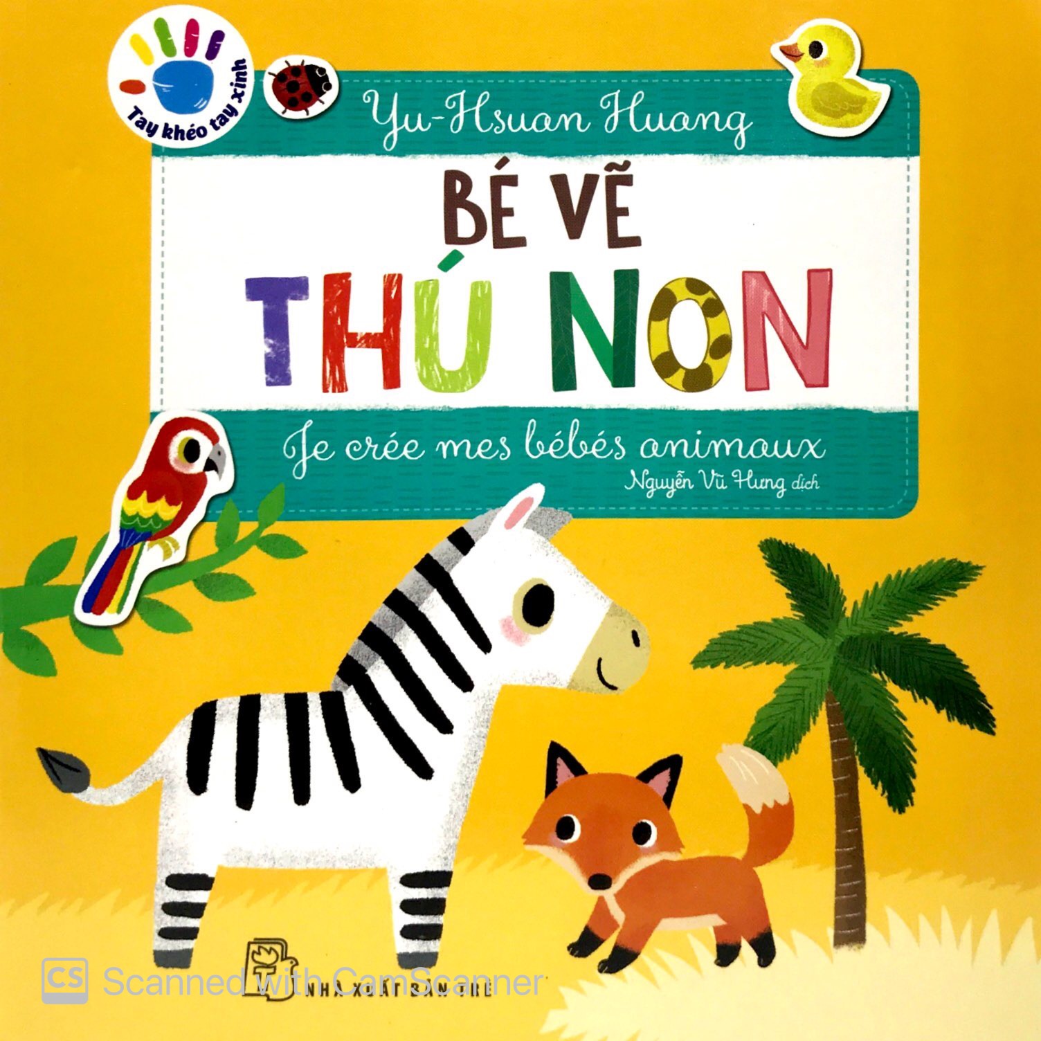 tay khéo tay xinh - bé vẽ thú non (sách in mực thiên nhiên)