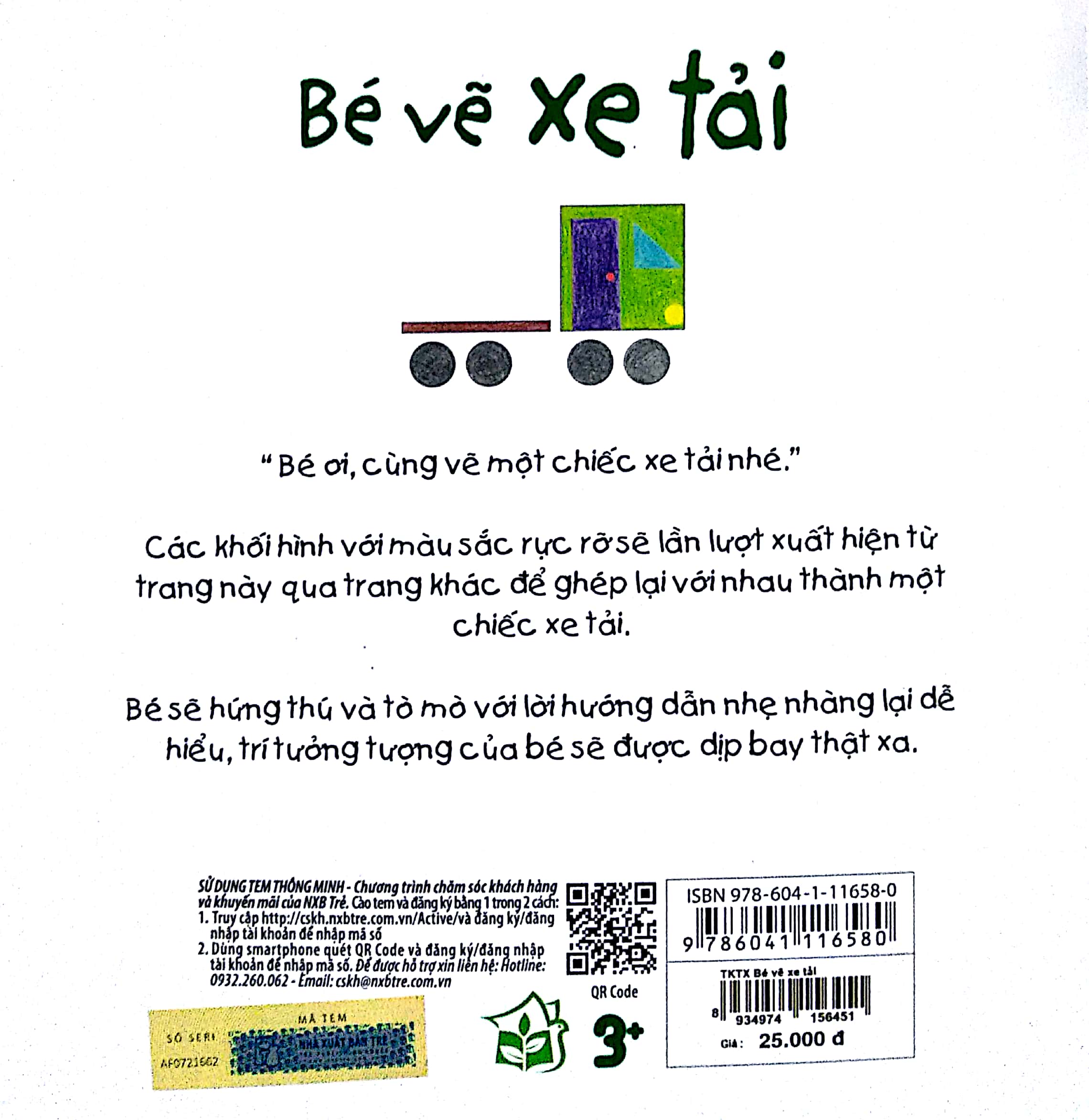 tay khéo tay xinh - bé vẽ xe tải (sách in mực thiên nhiên)