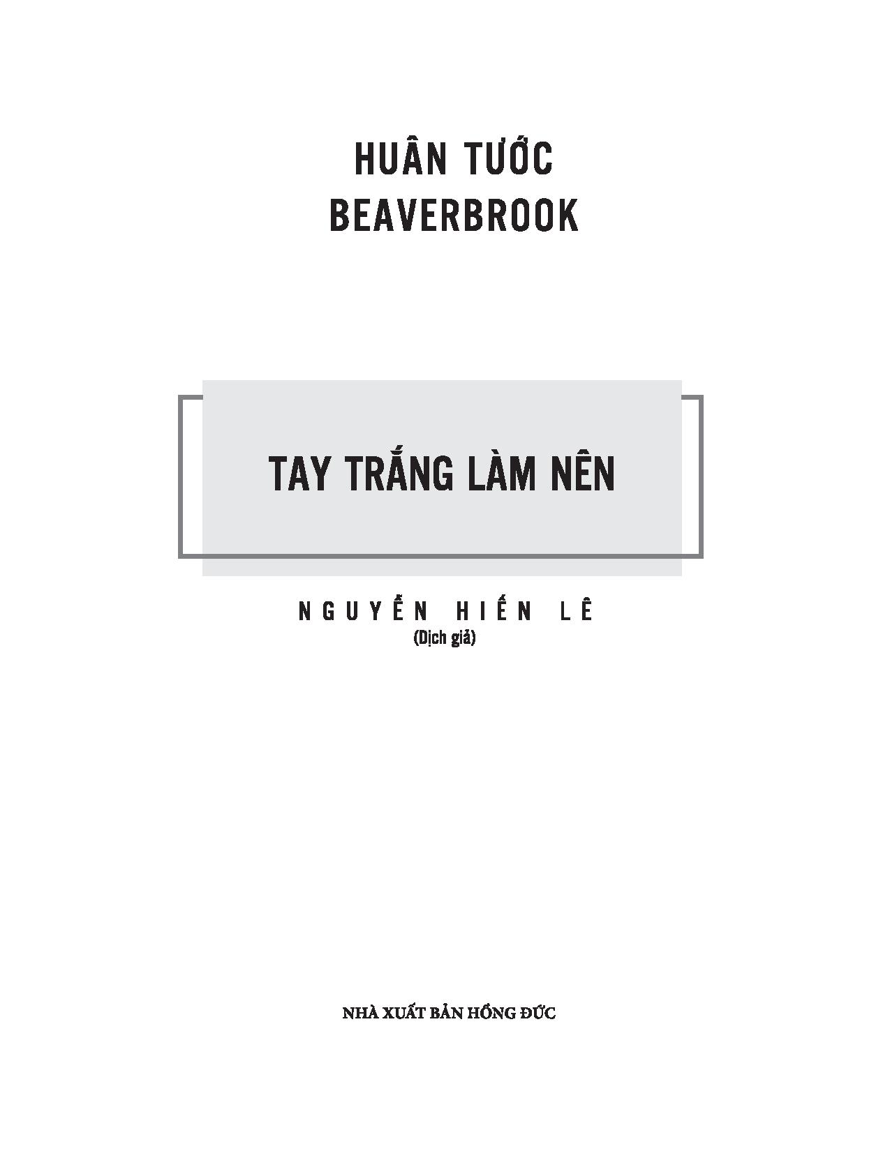 tay trắng làm nên - nguyễn hiến lê