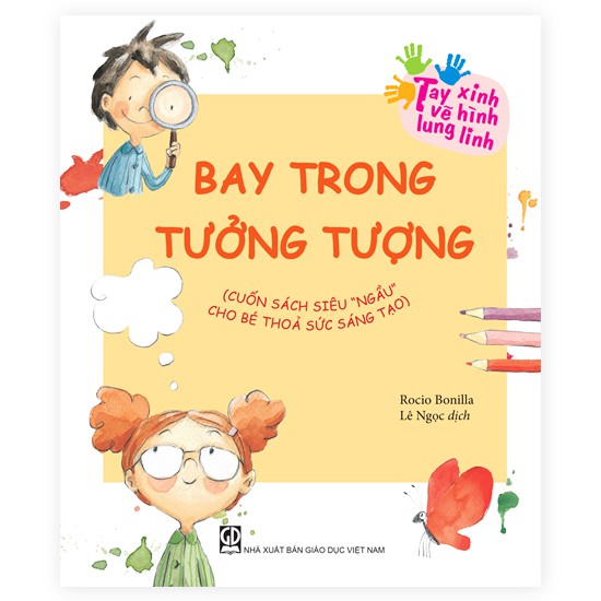tay xinh vẽ hình lung linh - bay trong tưởng tượng