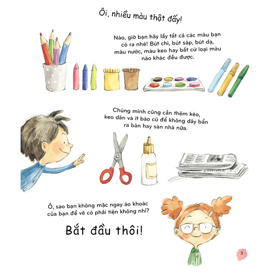 tay xinh vẽ hình lung linh - bay trong tưởng tượng