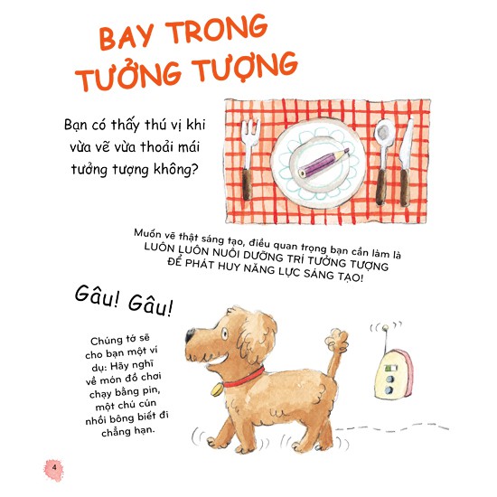 tay xinh vẽ hình lung linh - bay trong tưởng tượng