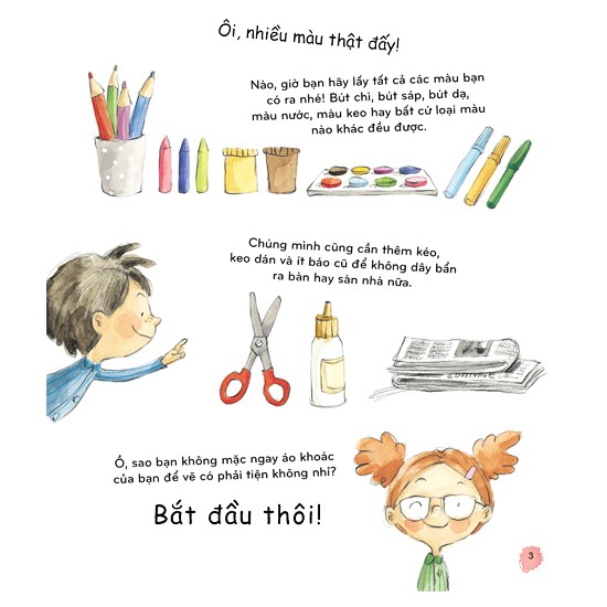 tay xinh vẽ hình lung linh - chấm màu kỳ diệu