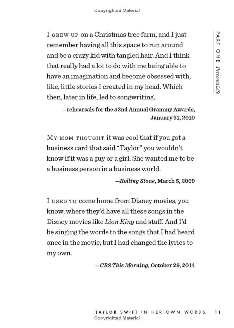 taylor swift - in her own words