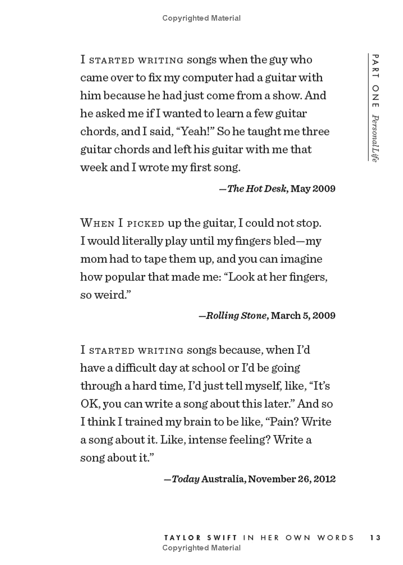 taylor swift - in her own words