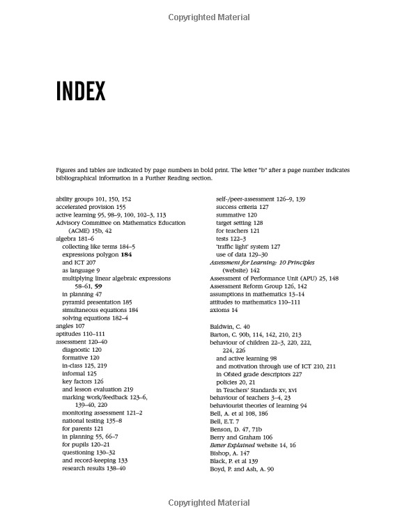 teaching mathematics in the secondary school (developing as a reflective secondary teacher)