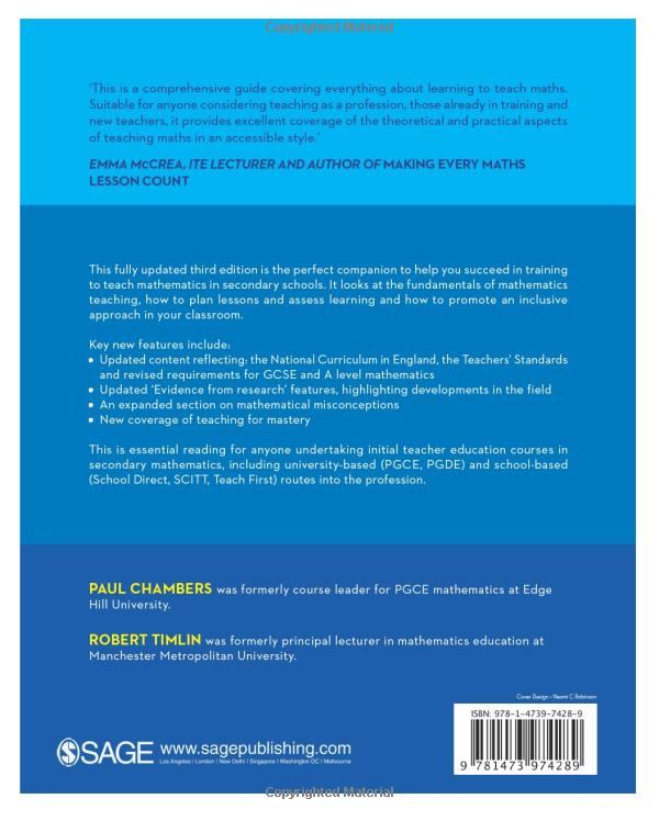 teaching mathematics in the secondary school (developing as a reflective secondary teacher)