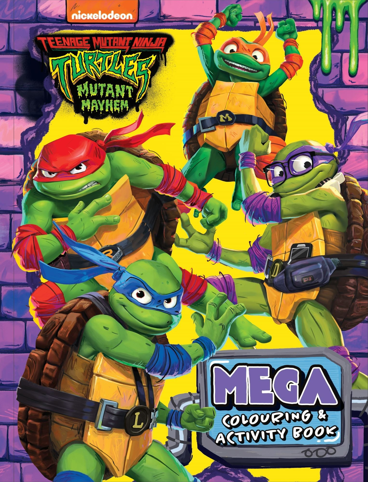 teenage mutant ninja turtles mutant mayhem - mega - colouring book & activity book