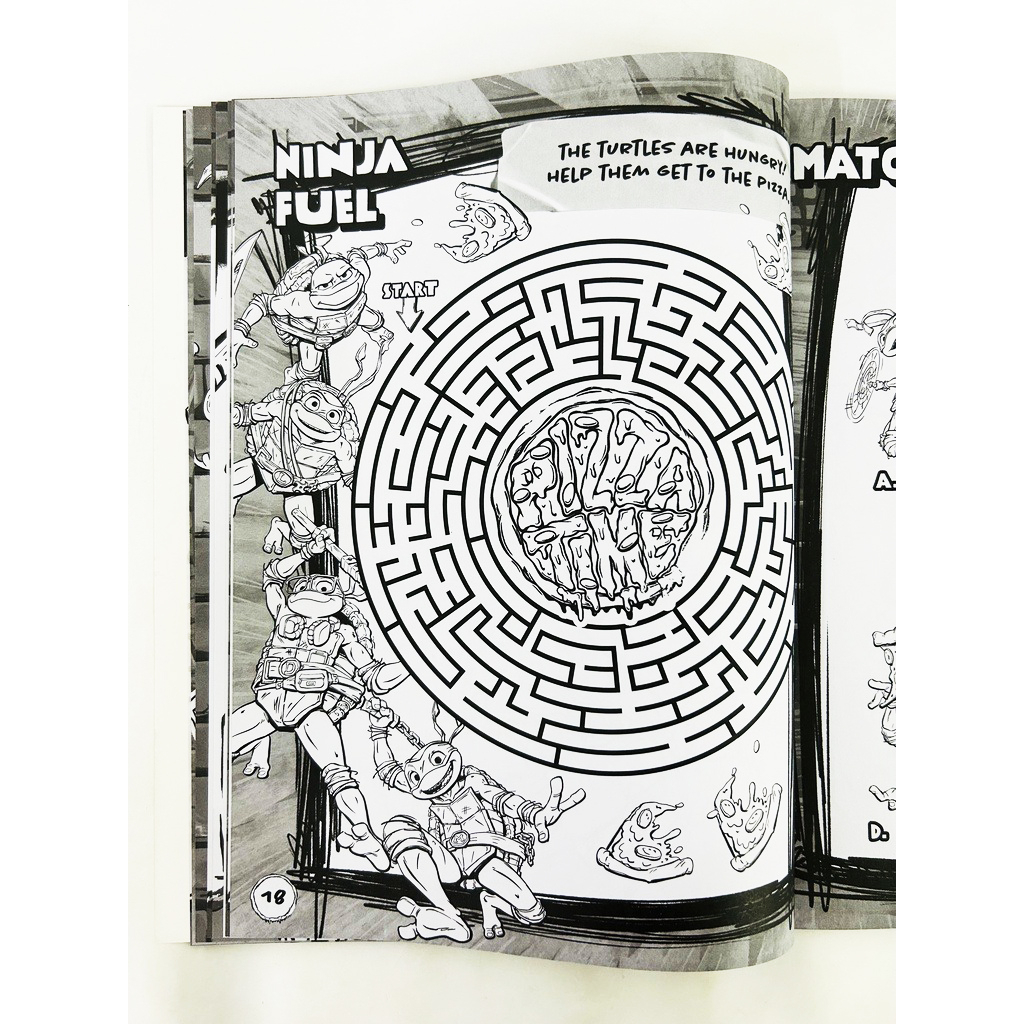 teenage mutant ninja turtles mutant mayhem - mega - colouring book & activity book