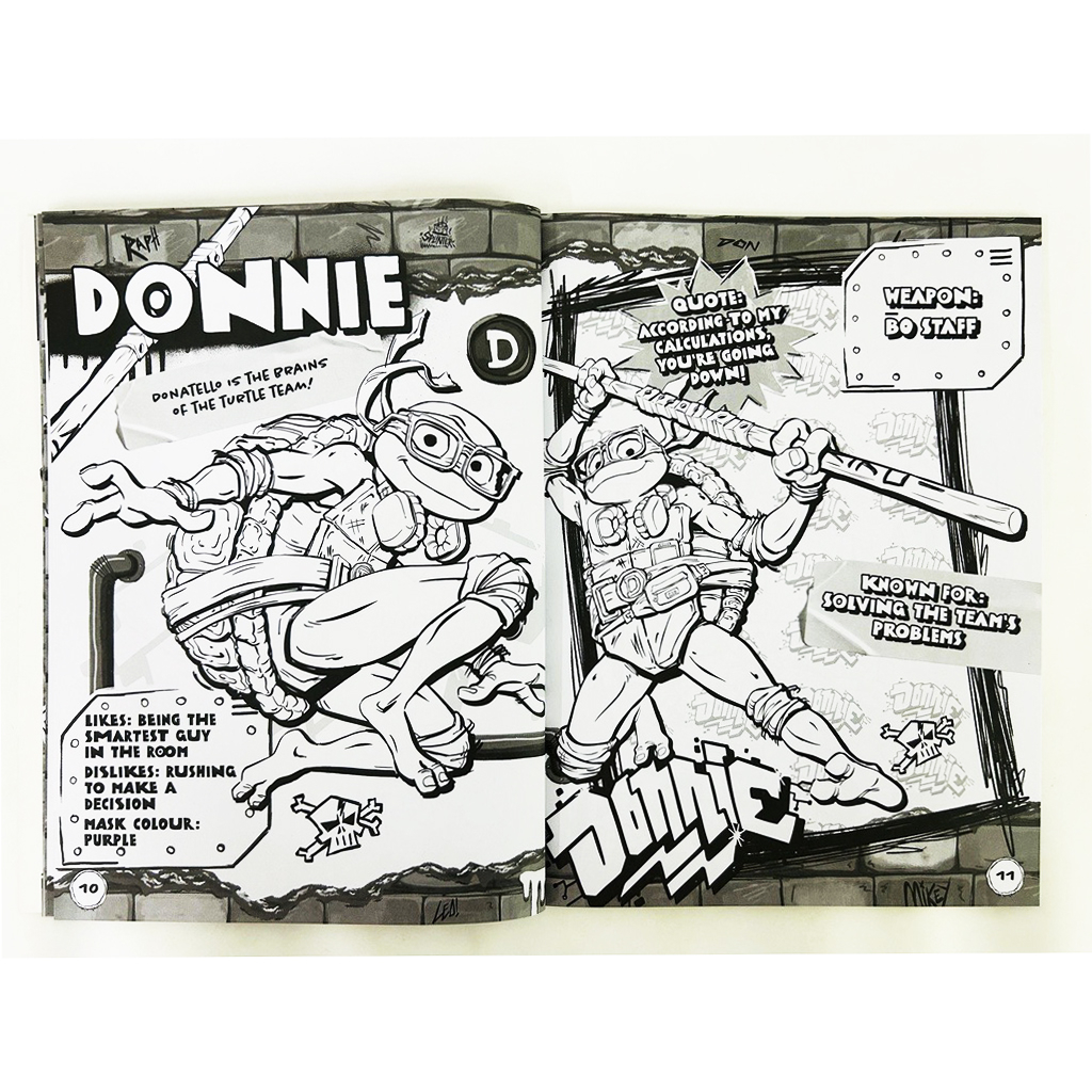 teenage mutant ninja turtles mutant mayhem - mega - colouring book & activity book