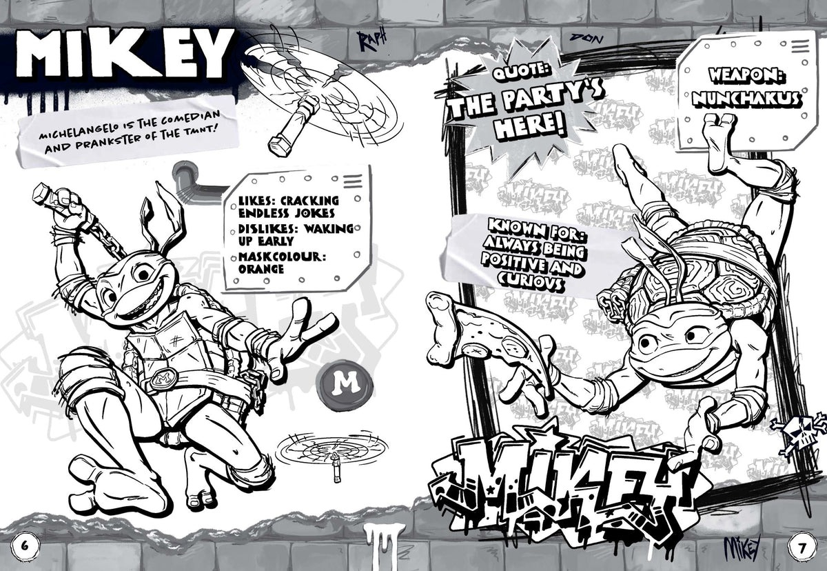 teenage mutant ninja turtles mutant mayhem - turtle power - colouring book & activity book