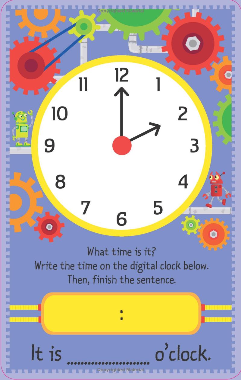 telling the time flashcards