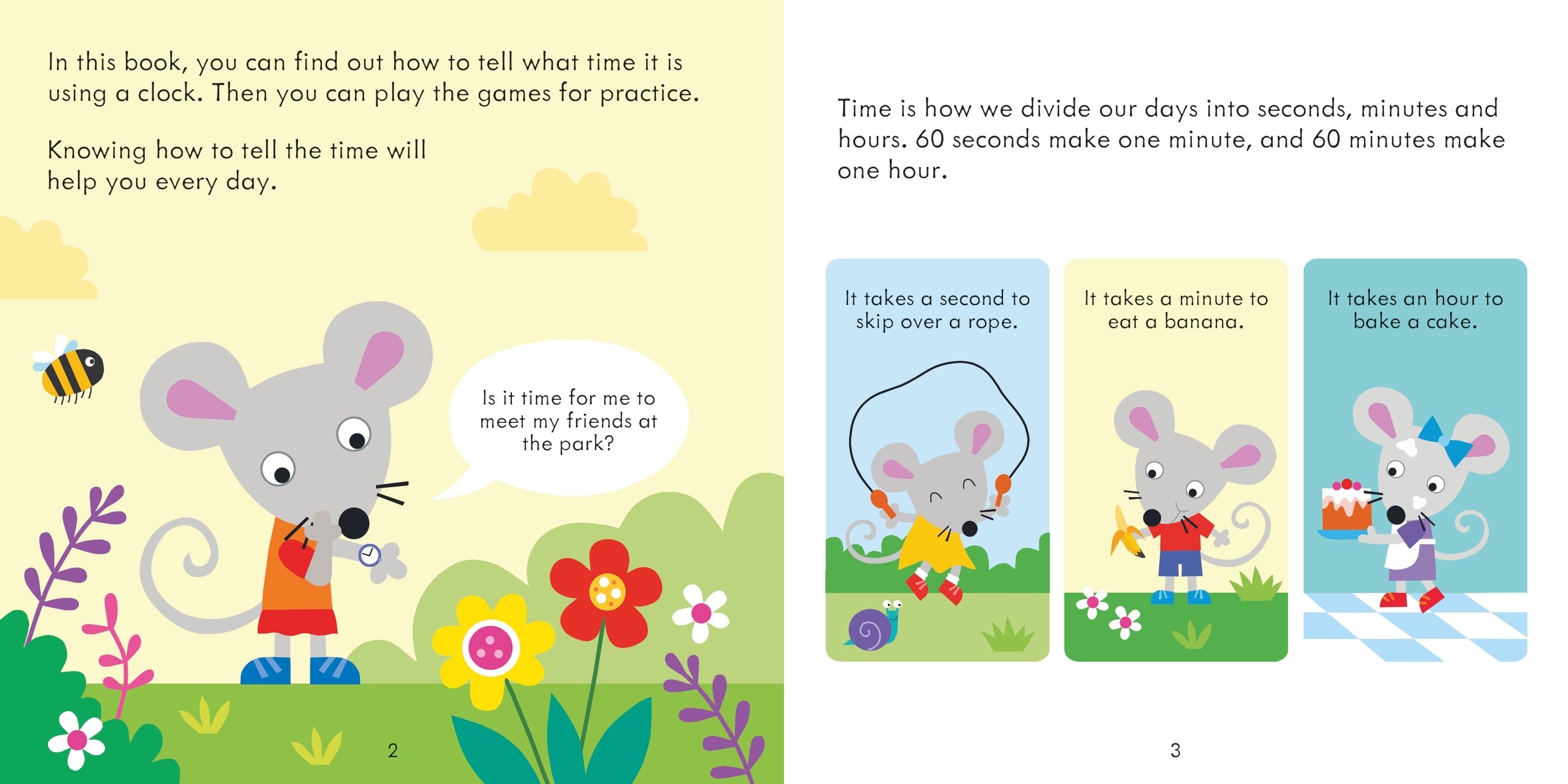 telling the time matching games and book