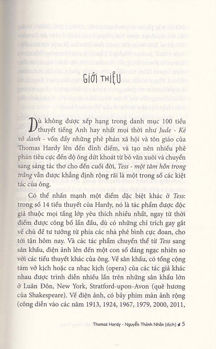 tess - một tâm hồn trong trắng