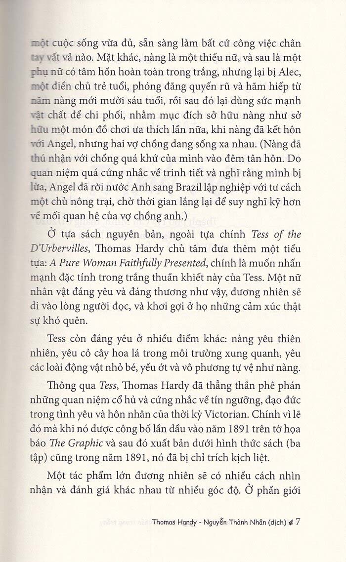 tess - một tâm hồn trong trắng