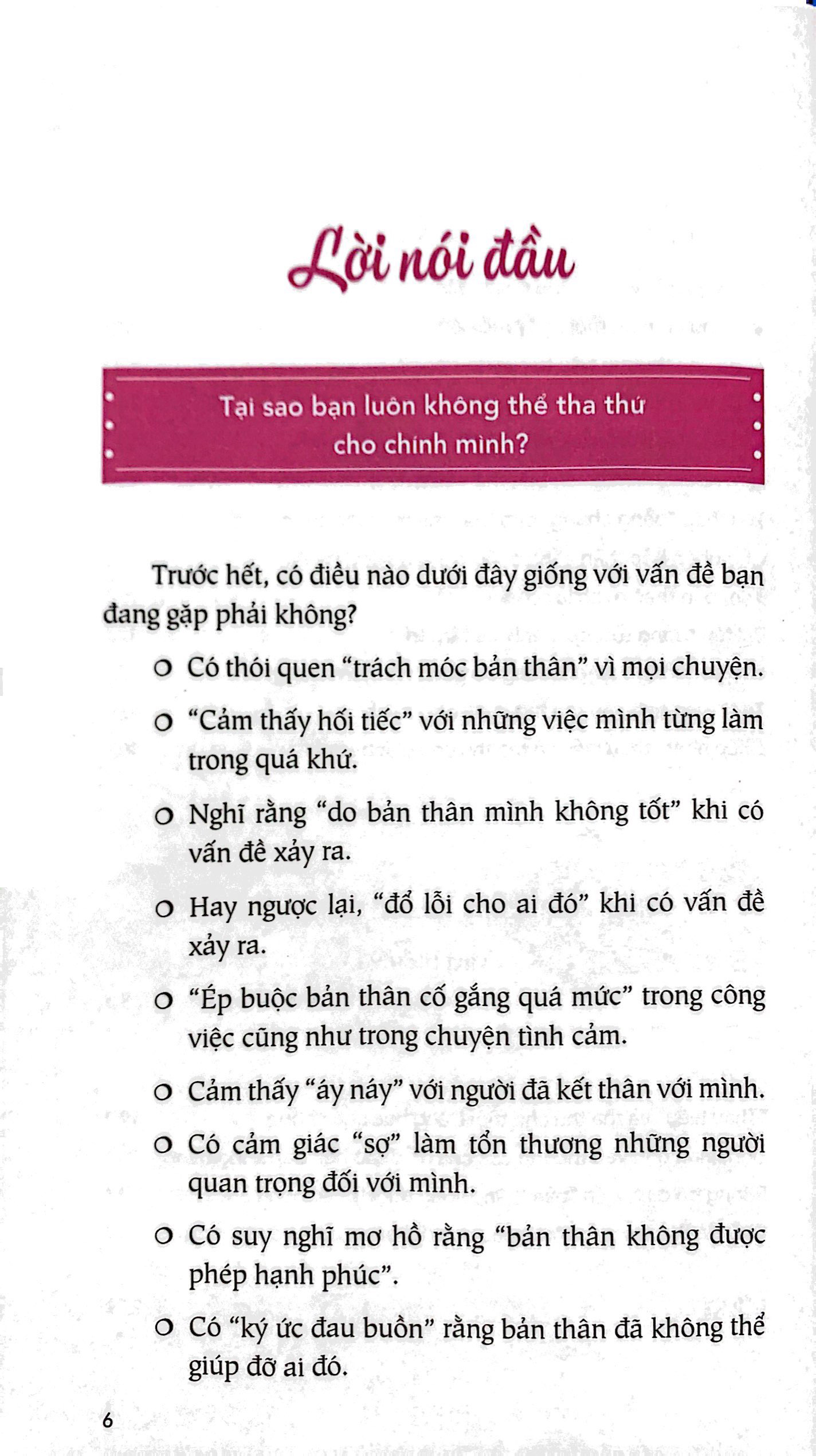tha thứ cho chính mình