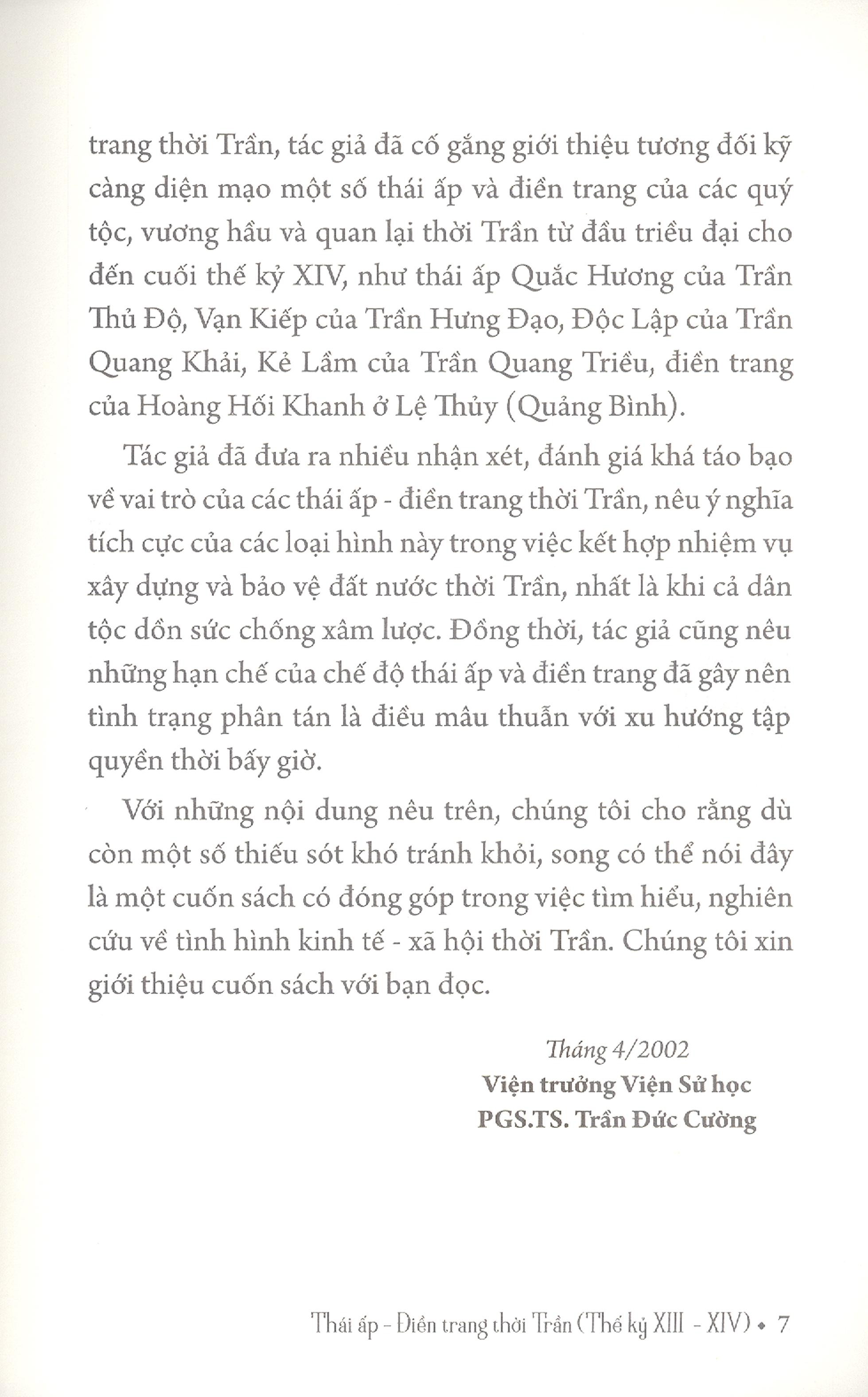 thái ấp, điền trang thời trần (thế kỷ xiii-xiv)