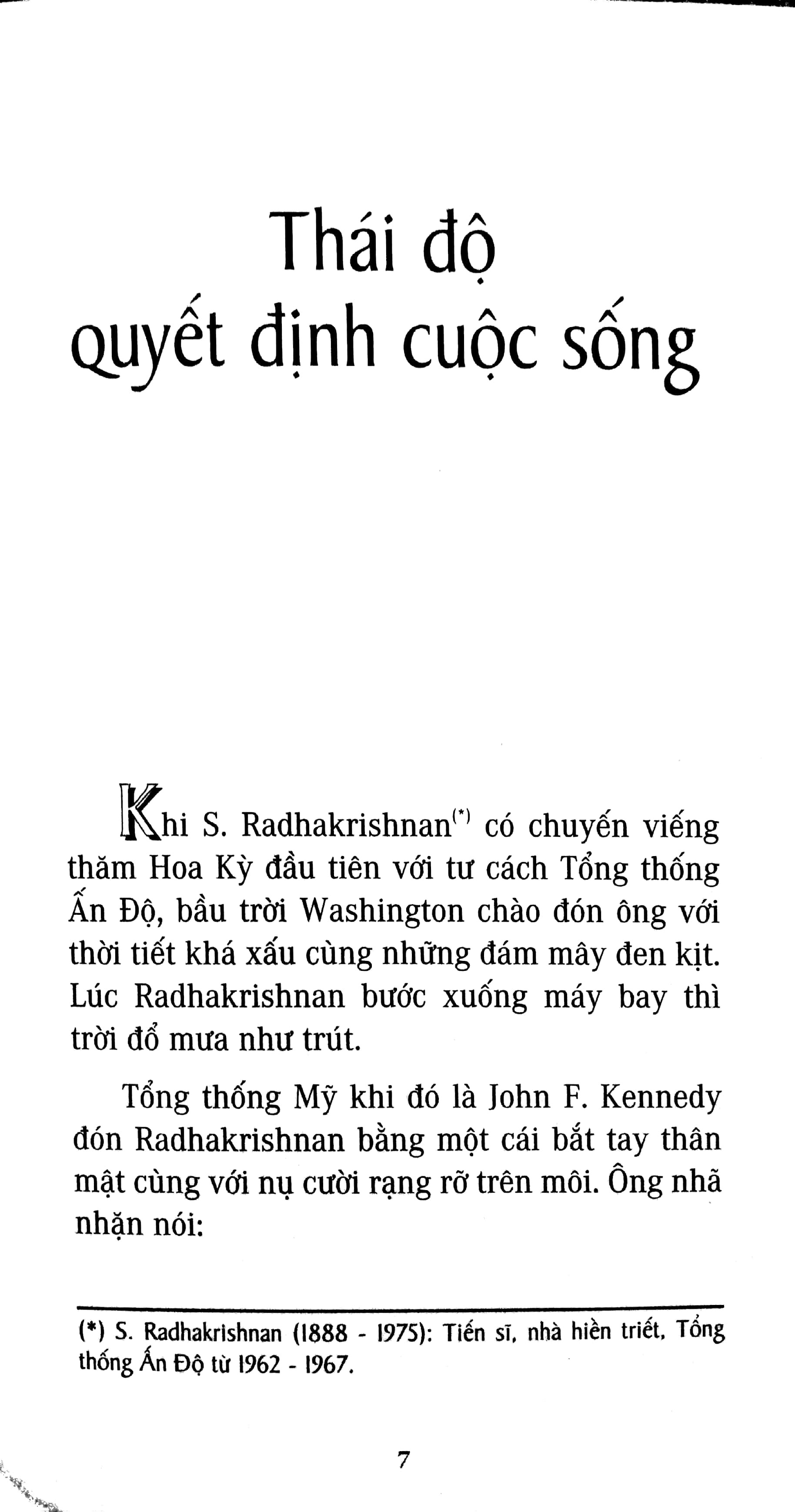 thái độ sống tạo nên tất cả
