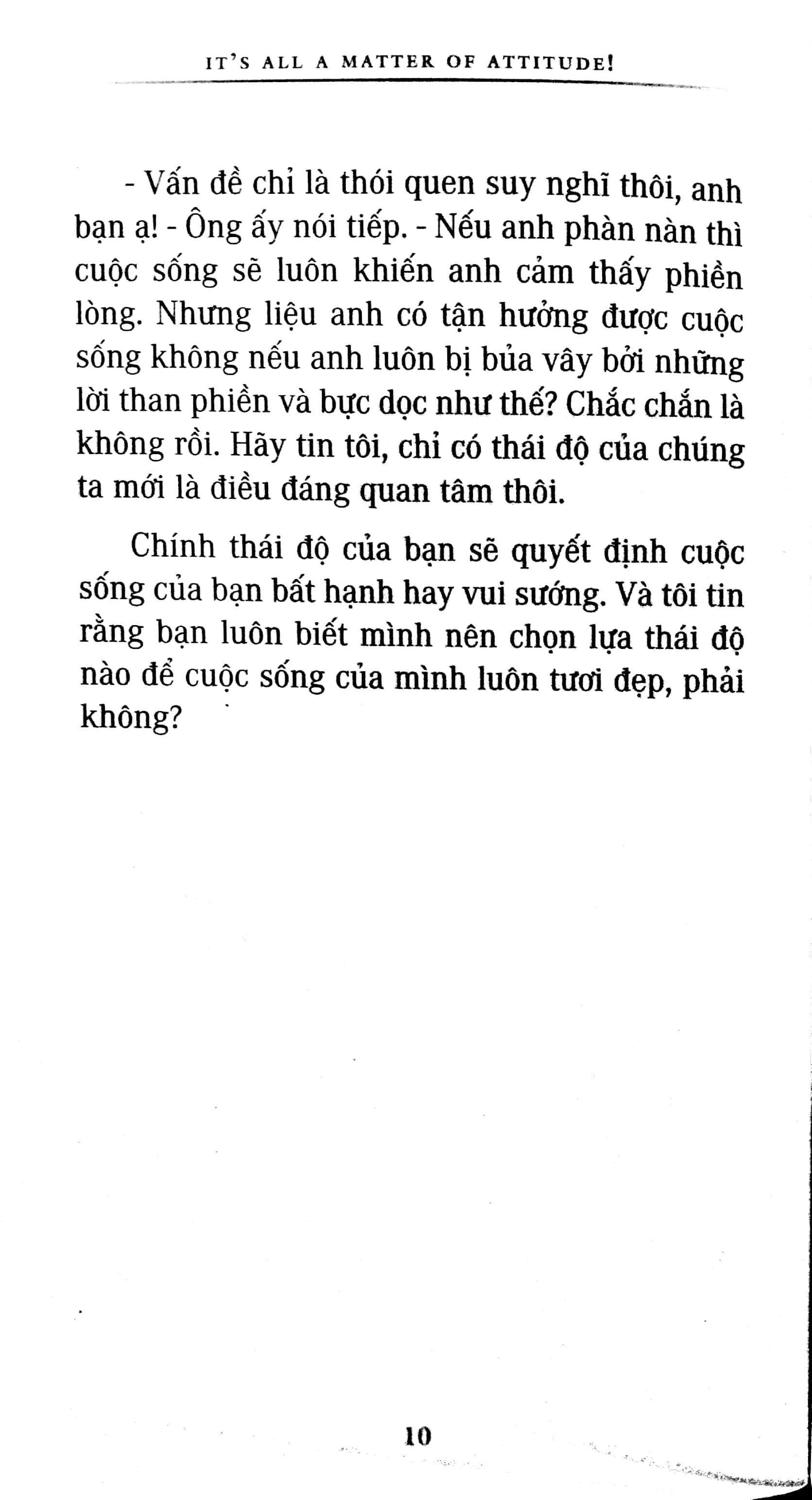 thái độ sống tạo nên tất cả