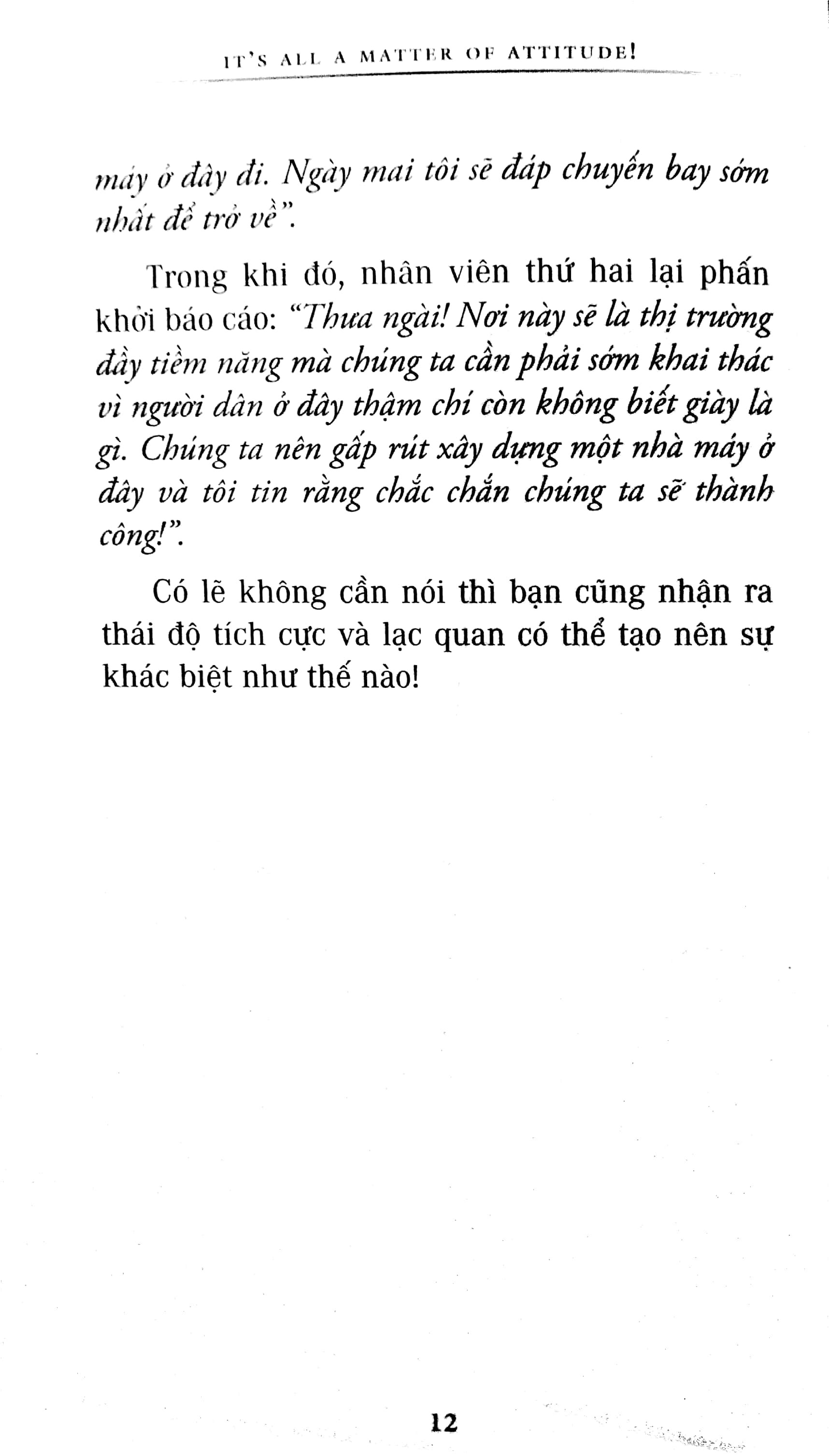 thái độ sống tạo nên tất cả
