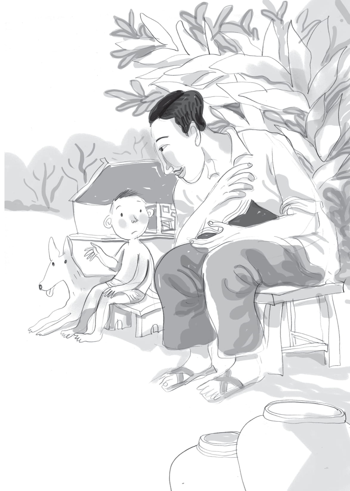 thám tử hai da, tàu lá chuối và thằng giôn