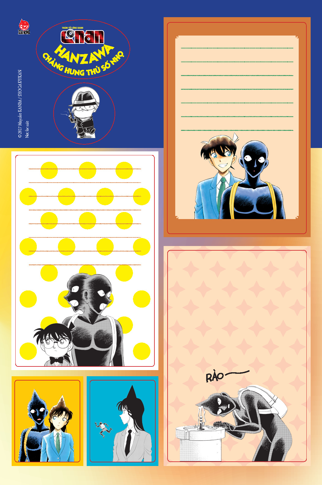 thám tử lừng danh conan - hanzawa - chàng hung thủ số nhọ - tập 7 - tặng kèm bảng sticker