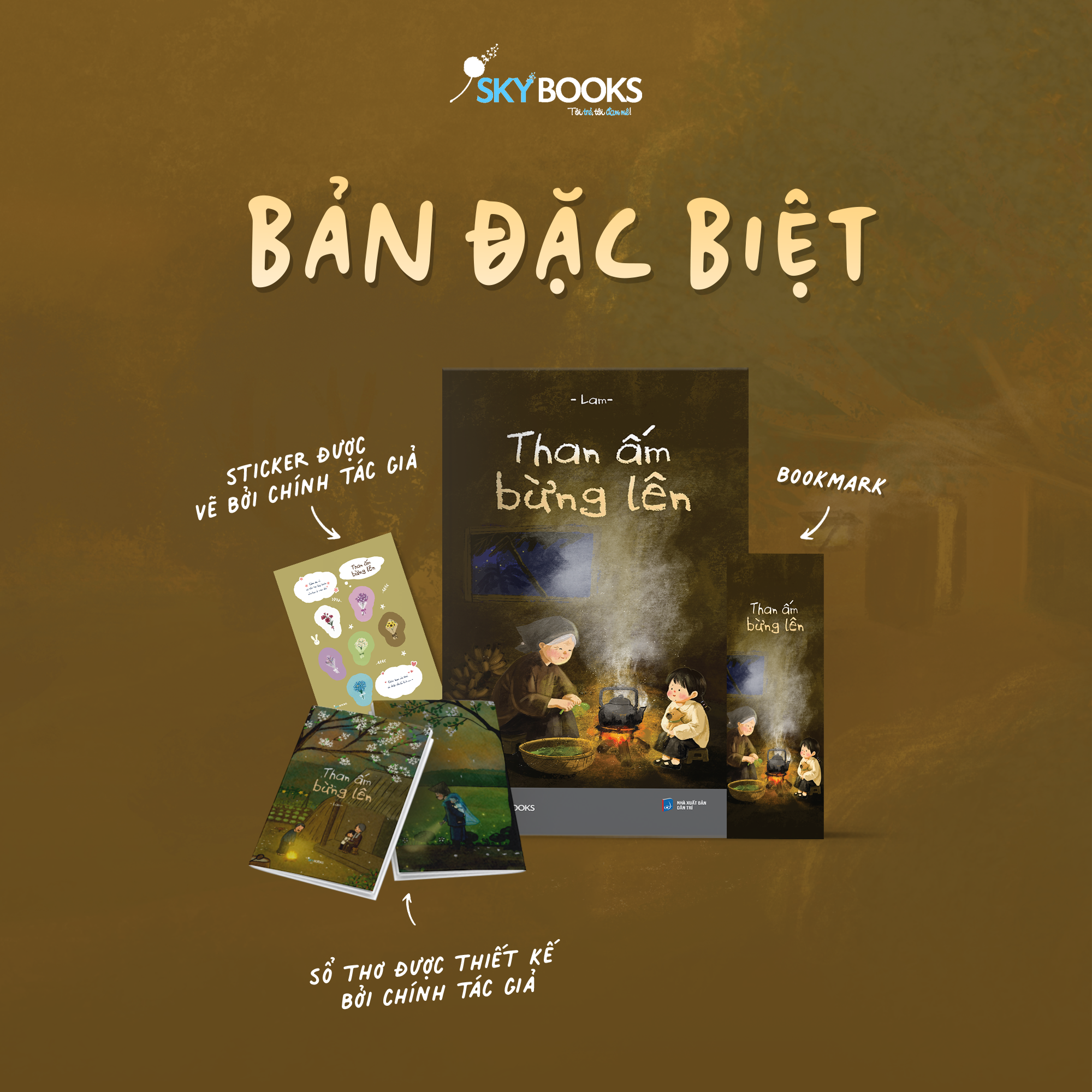 Than Am Bung Len - Ban Dac Biet - Tang Kem Bookmark + So Tho + Sticker
