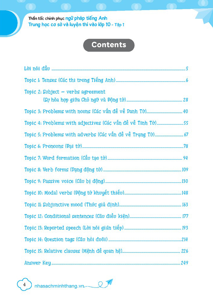 thần tốc chinh phục ngữ pháp tiếng anh thcs và luyện thi vào lớp 10 - tập 1 (cơ bản và nâng cao) (tái bản 2023)