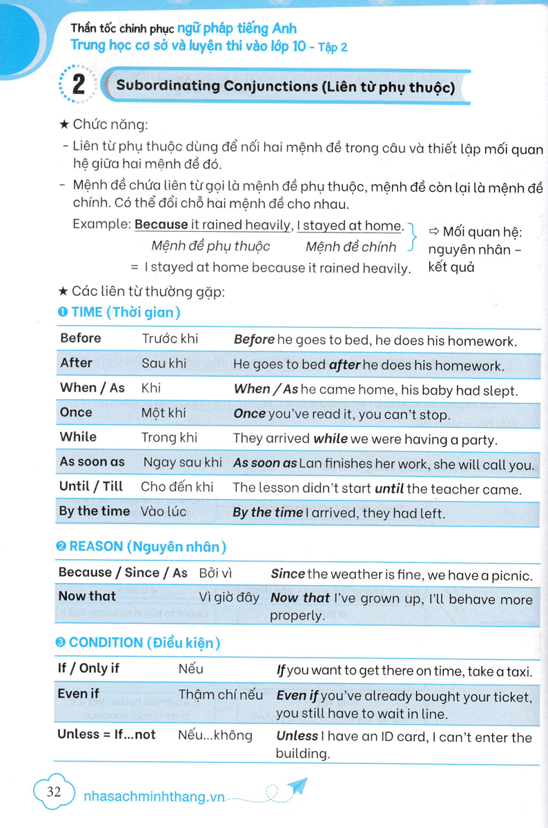 thần tốc chinh phục ngữ pháp tiếng anh trung học cơ sở và luyện thi vào lớp 10 tập 2 (cơ bản và nâng cao)