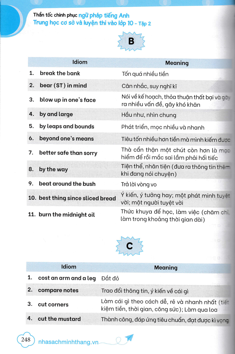 thần tốc chinh phục ngữ pháp tiếng anh trung học cơ sở và luyện thi vào lớp 10 tập 2 (cơ bản và nâng cao)