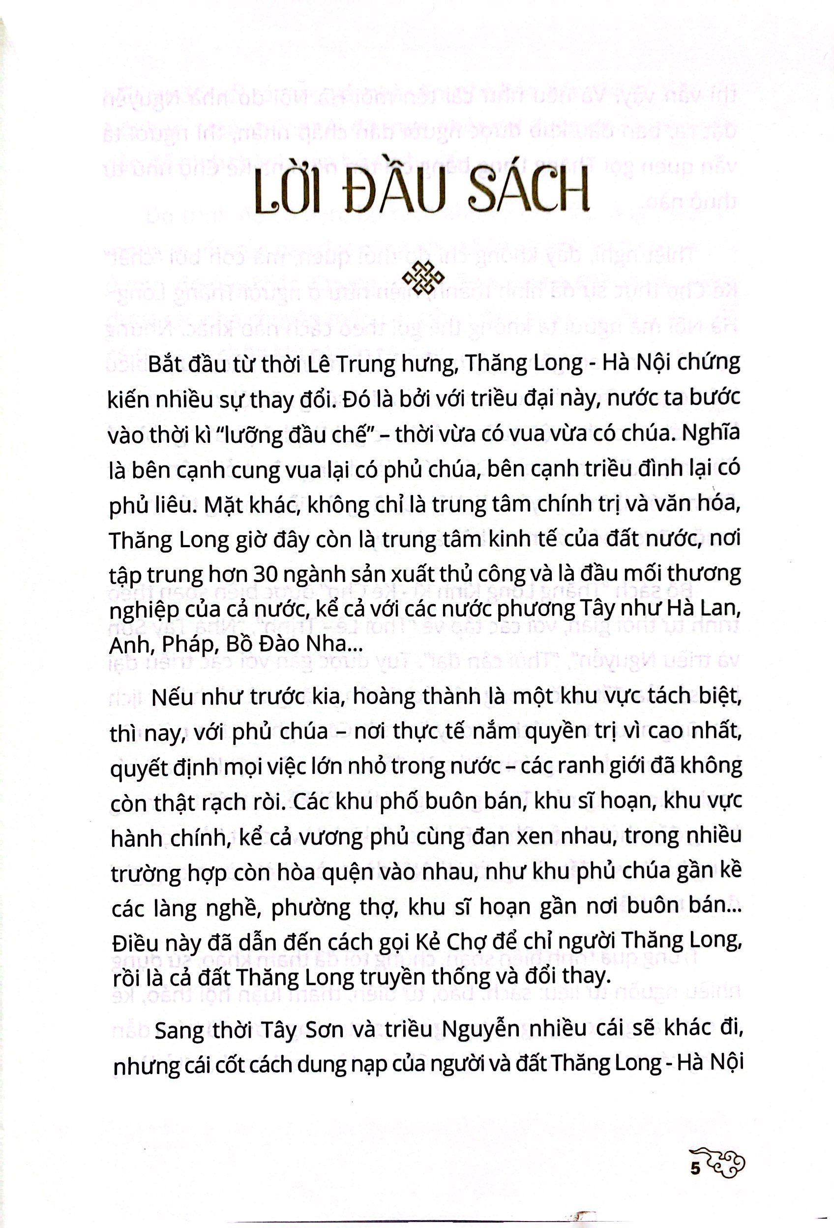 thăng long kinh kì - kẻ chợ - hà nội thời cận đại