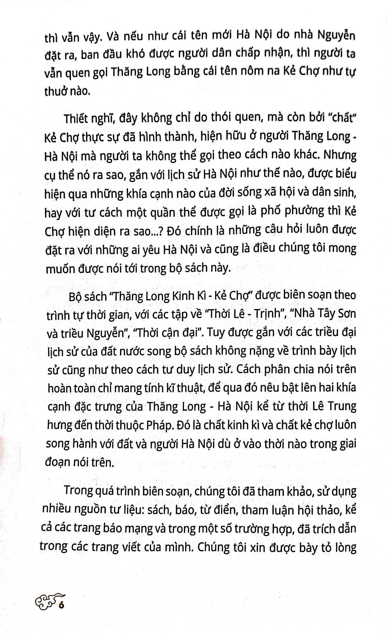 thăng long kinh kì - kẻ chợ - hà nội thời cận đại