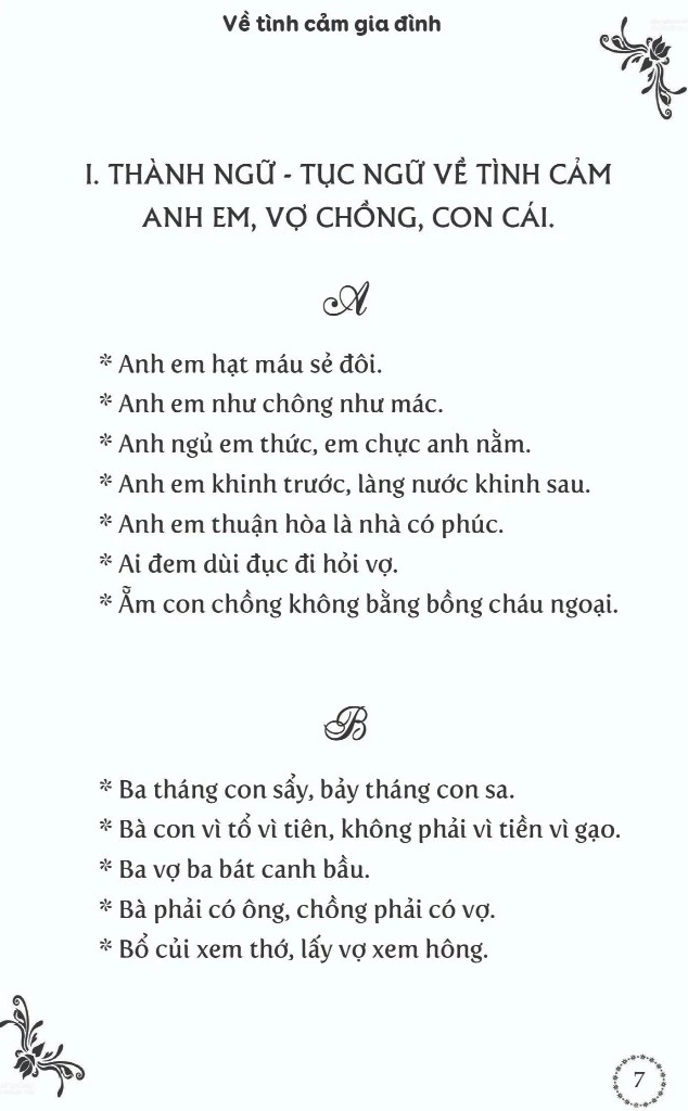 Thanh Ngu-Tuc Ngu-Ca Dao-Dan Ca Viet Nam - Ve Tinh Cam Gia Dinh