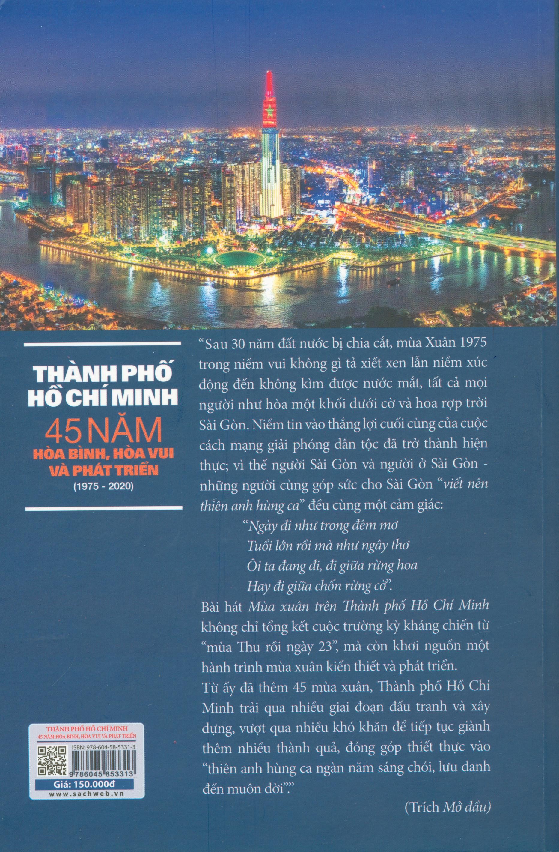 thành phố hồ chí minh 45 năm hòa bình, hòa vui và phát triển (1975 - 2020)