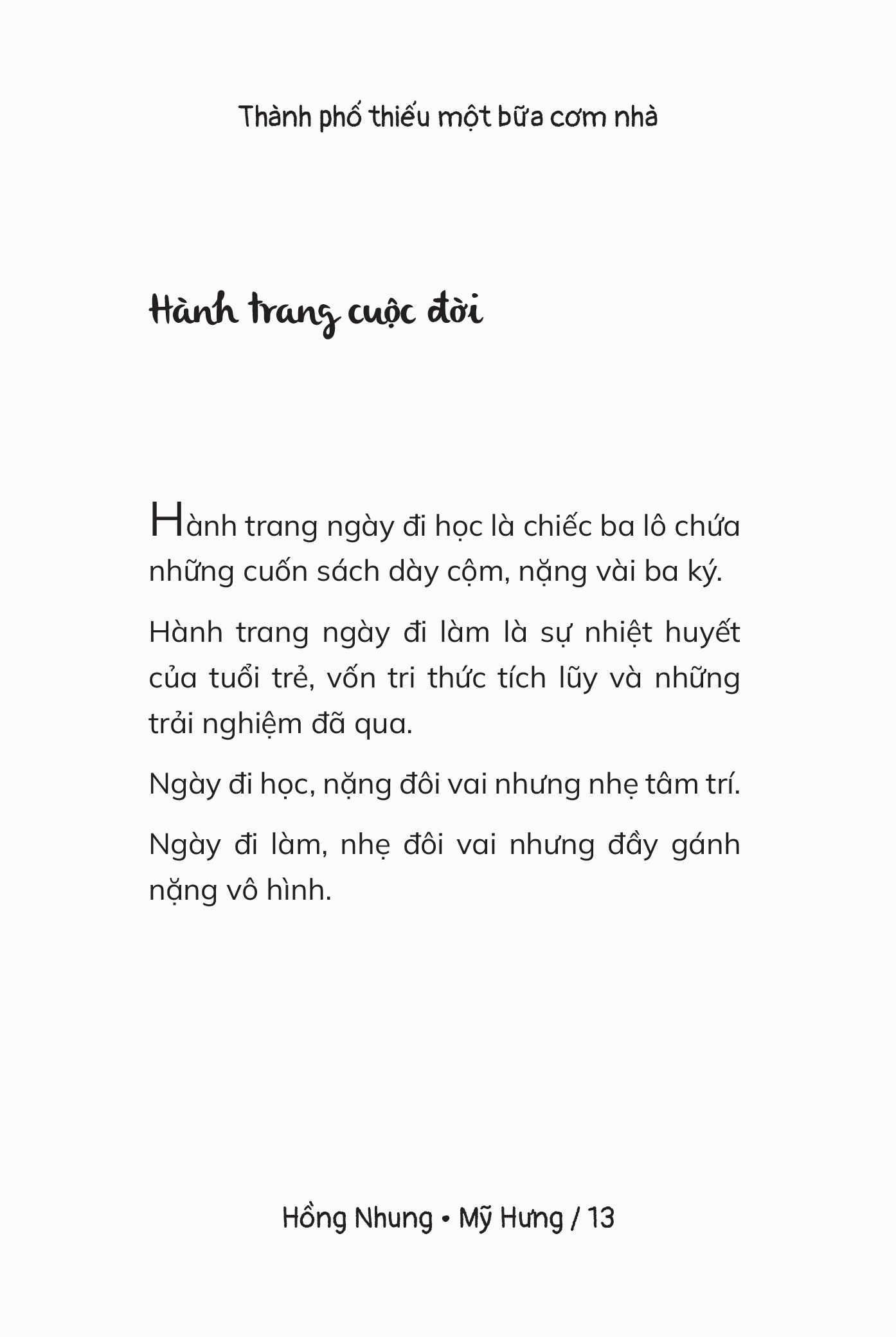 Thanh Pho Thieu Mot Bua Com Nha