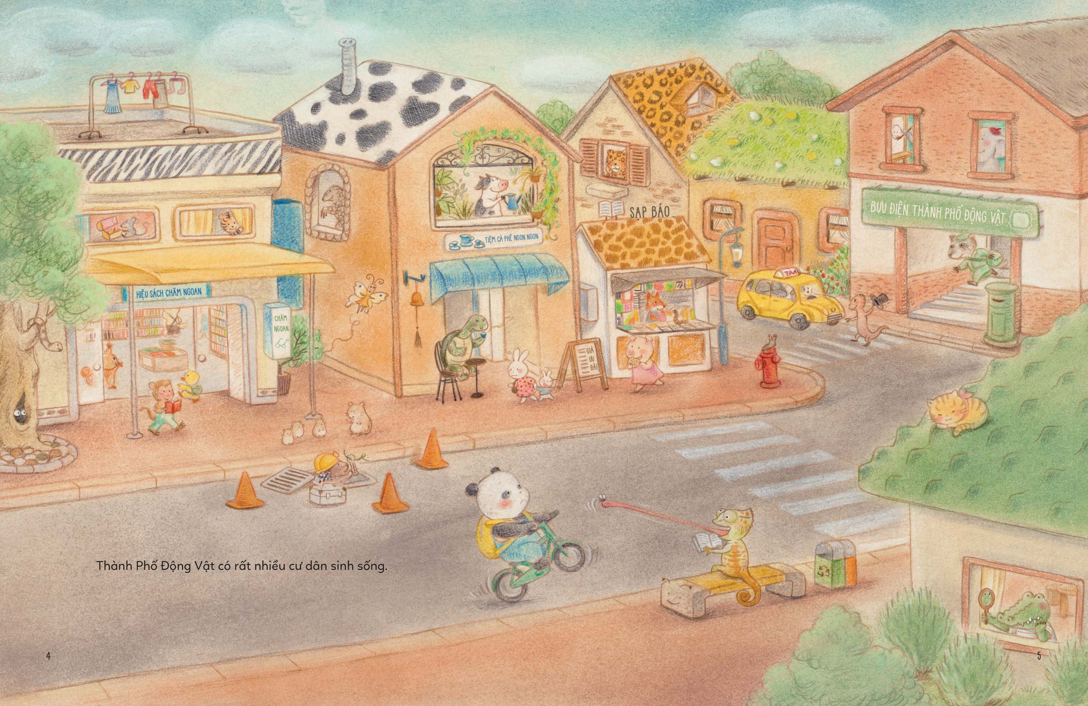 thành phố vui vẻ - các động vật không dễ thương mở tiệc