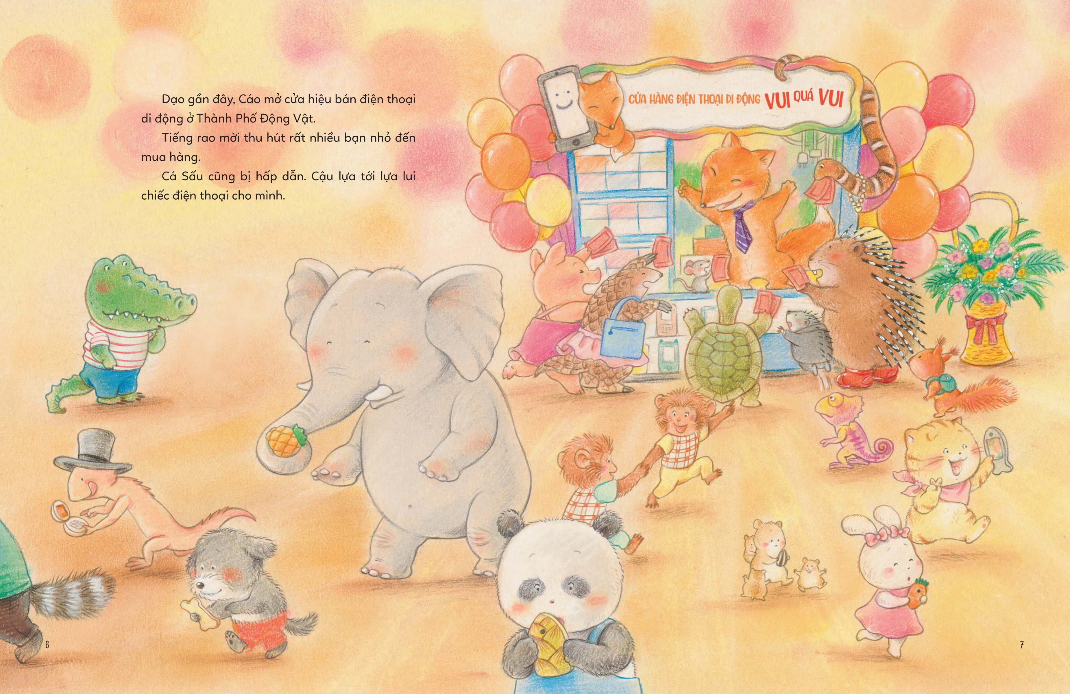 thành phố vui vẻ - các động vật mê chơi điện thoại