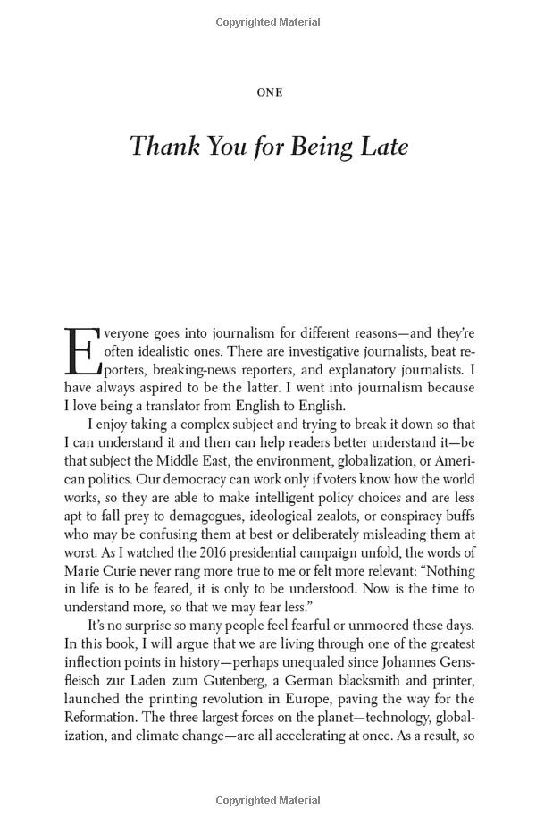 thank you for being late