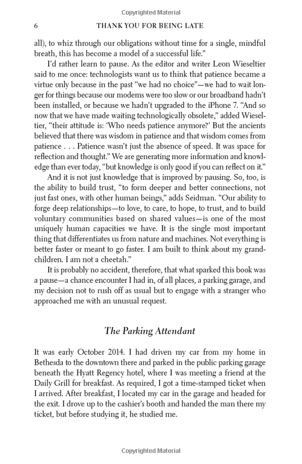 thank you for being late