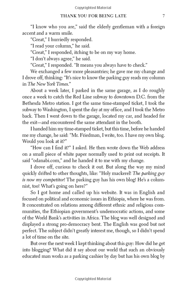 thank you for being late