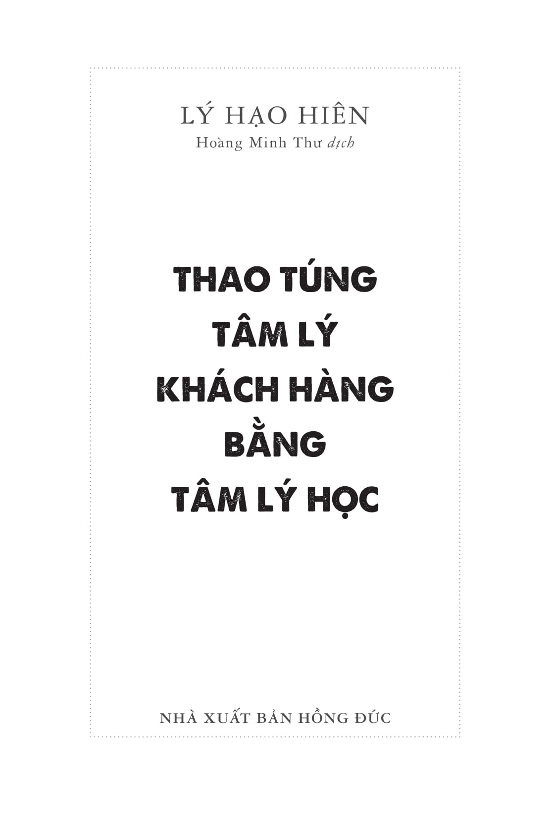 Thao Tung Tam Ly Khach Hang Bang Tam Ly Hoc