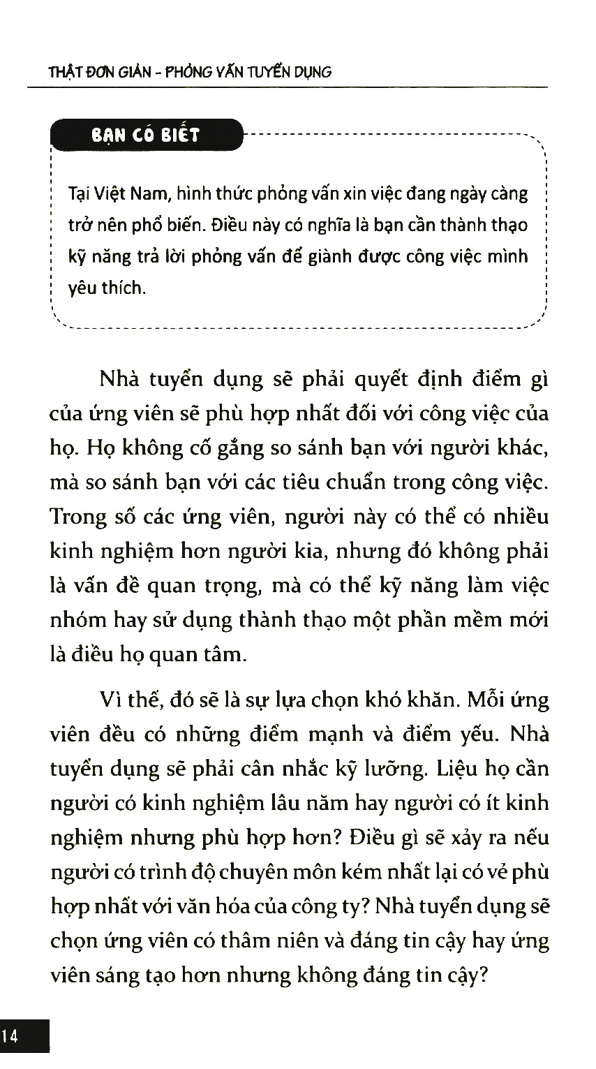 thật đơn giản - phỏng vấn tuyển dụng (tái bản 2018)