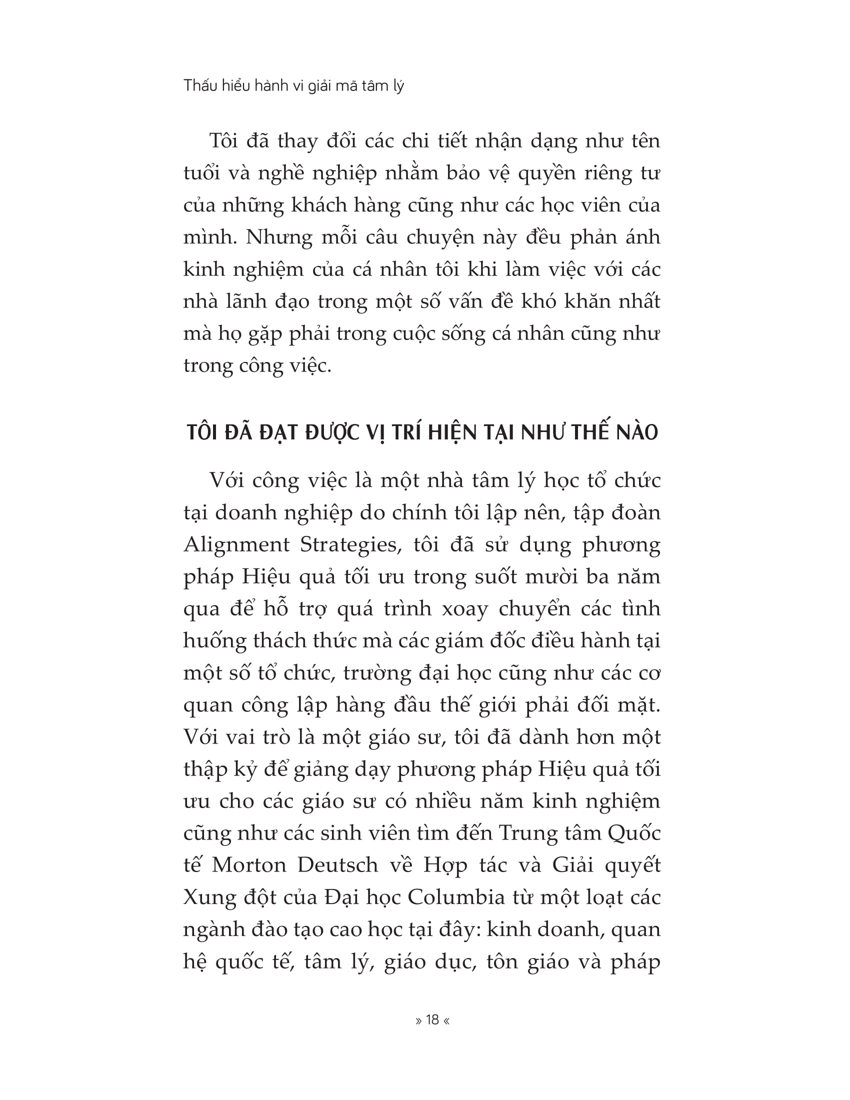 thấu hiểu hành vi giải mã tâm lý