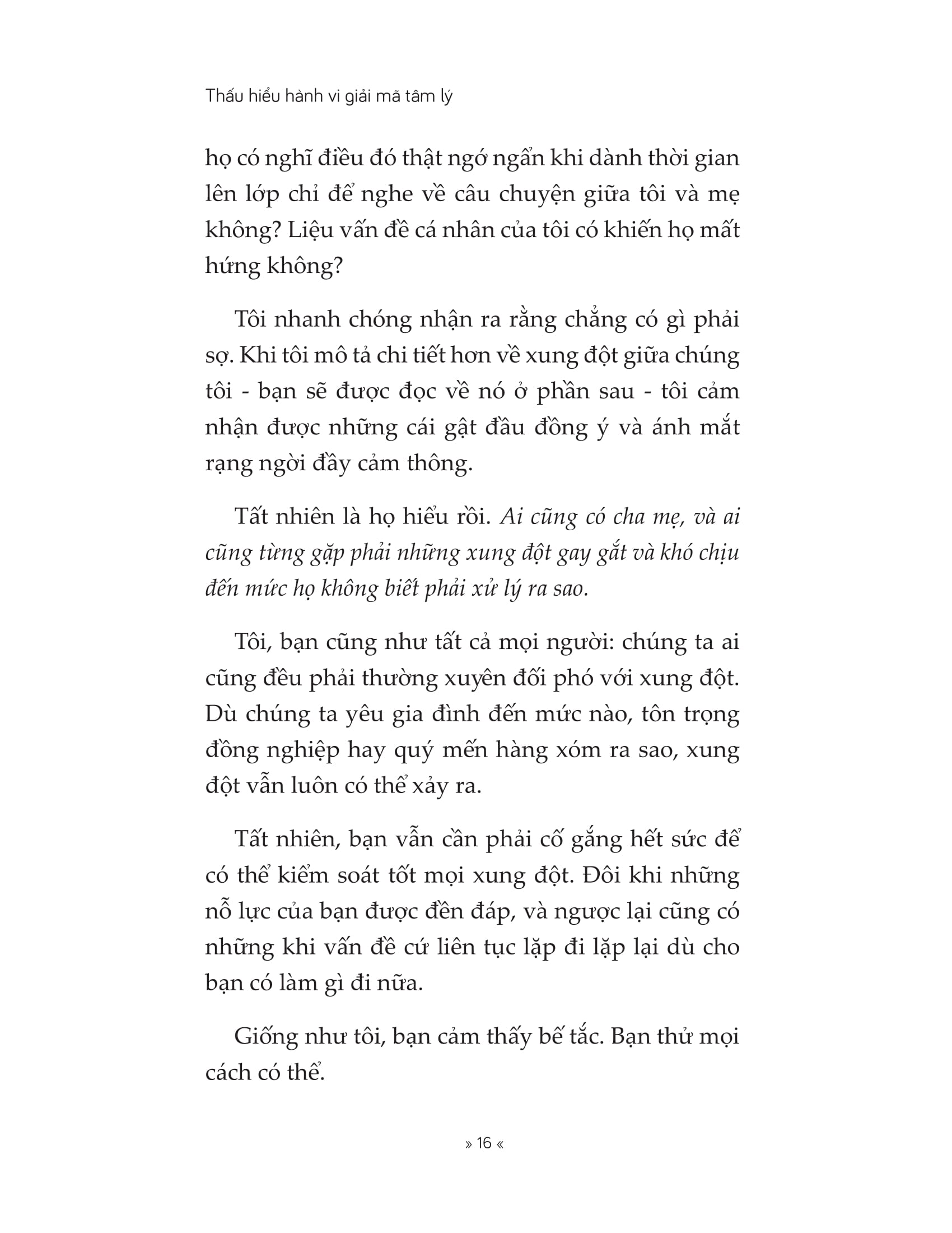 thấu hiểu hành vi giải mã tâm lý