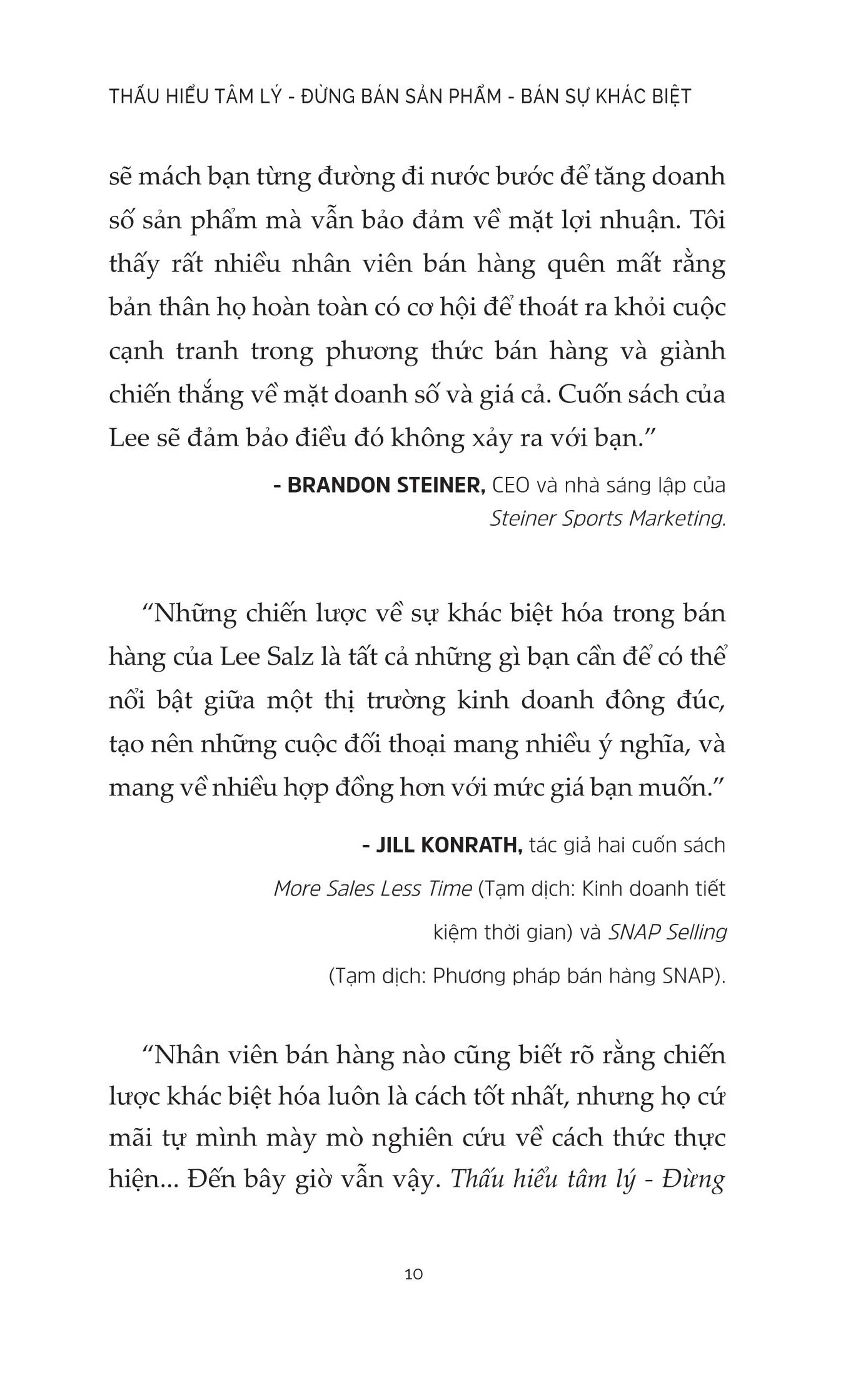 thấu hiểu tâm lý - đừng bán sản phẩm - bán sự khác biệt